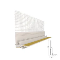 Profil 2.5m din PVC cu plasă p/u geam, alb, autoadeziv, 6 mm