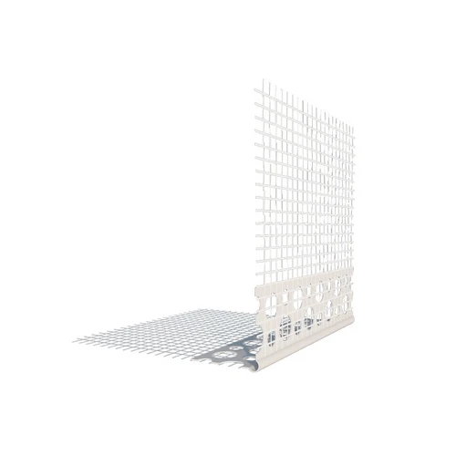 Cornier din PVC perforat cu plasă 14 cm, 2.5 m