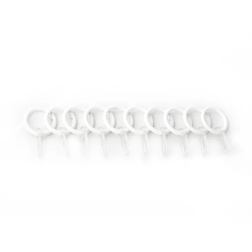 Inel din metal cu cârlig LEVITA16, Alb 32 mm