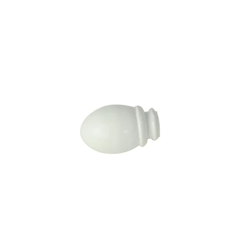 Cap ornamental CALYPSO pentru galerii LEVITA16, diametru 16mm, Alb