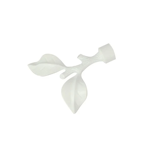 Cap ornamental FOGLI pentru galerii LEVITA16, diametru 16mm, Alb