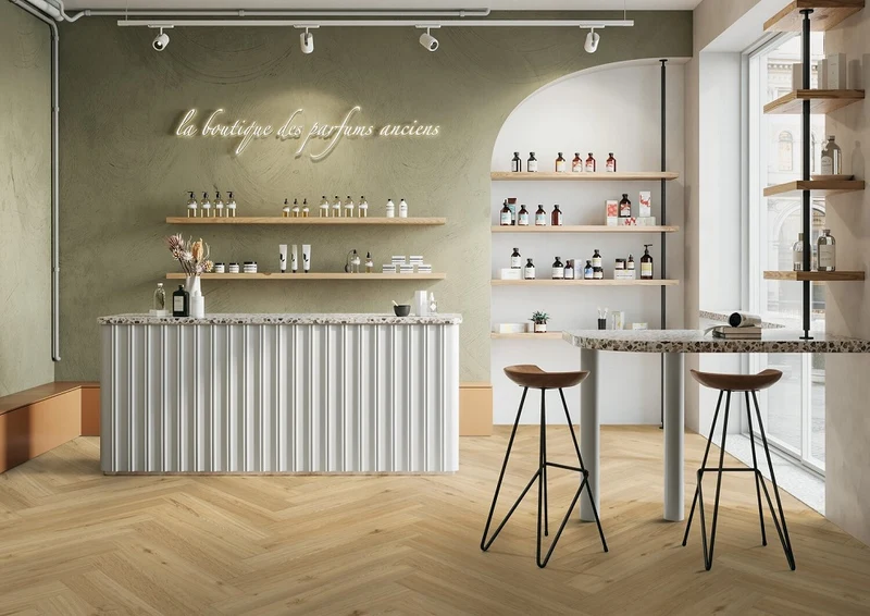 Pardoseala GERFLOR Rigid Acoustic, Creation 55 Herringbone, BALLERINA, 0347 3