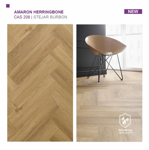 Композитный пол SPC Арбитон коллекция AMARON HERRINGBONE EIR, Дуб Бурбон, CAS 208