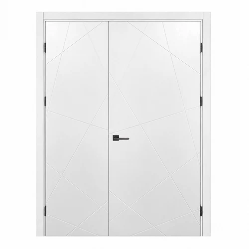 Комплект белых двустворчатых дверей Meridian
