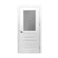 Foaie de ușă de interior Retro cu sticlă, 60 cm, albă